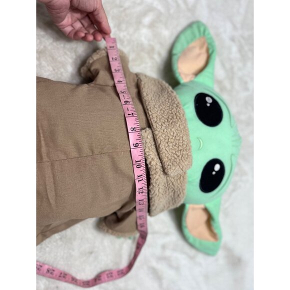 Star Wars Grogu Baby Yoda Plush Doll With Brown Sherpa Jacket 18" - Picture 6 of 6